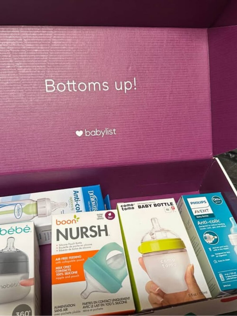 Babylist Bottle Box, 5 New Baby Bottles